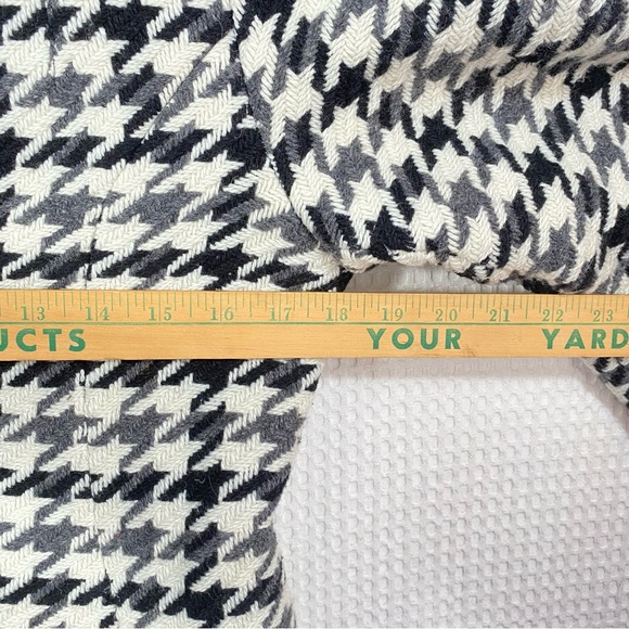 Soia & Kyo Wool Blend Houndstooth Coat Ivory Black And Grey Women's Size Large - Picture 7 of 12